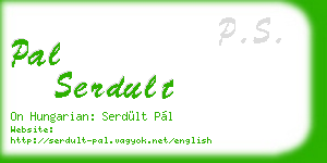 pal serdult business card